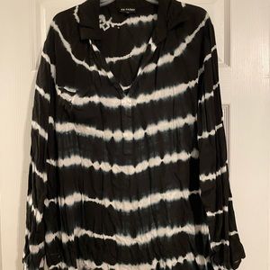 En Crème 2X Tie Dye Blouse